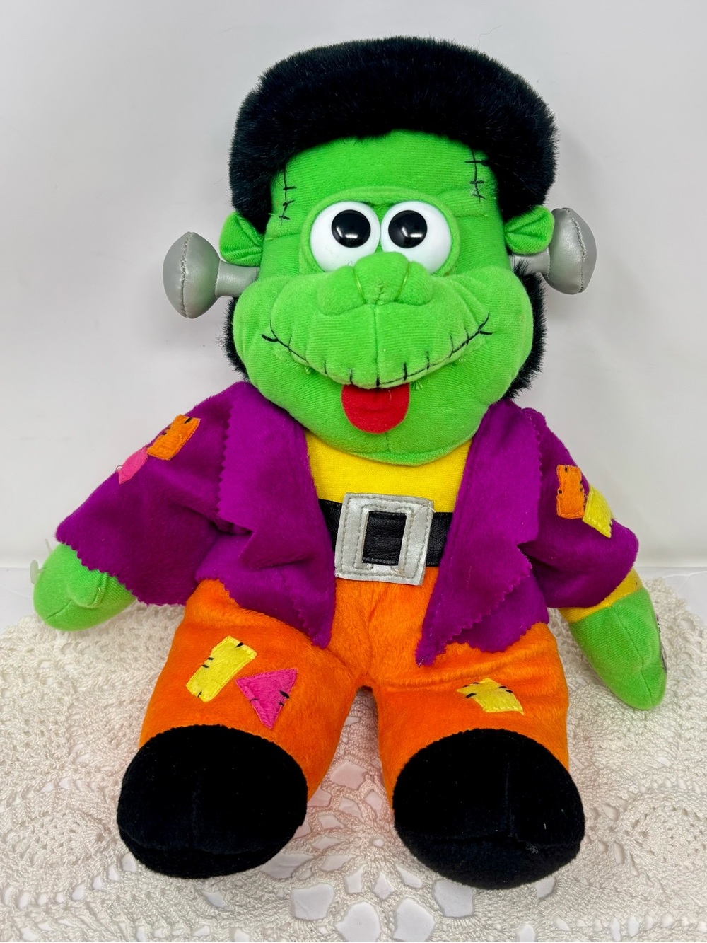 Dan Dee Halloween Frankenstein Plush Light Up Monster Mash Tested WORKS Vintage
